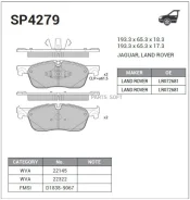 ������� �������� ��������! Land Rover Discovery Sport 2.0/2.2i/D 14 Sangsin Brake SP4279 SP4279 SP4279 ����