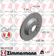 ���� ��������� ! ����. 282x12/49-5x112 VW Passat 1.62.0FSI/1.92.0TDI 05 Zimmermann 100331520 100331520 ����