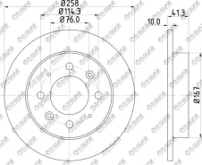 ���� ��������� /������ /TI-GUAR ��� KIA Cerato 2004-2008, CEED 2012-2018 ; 258/10��; TG-58411-2F100 584112F300 BN1598 Ti-Guar Ti-GuarTG584112F100RA TG...