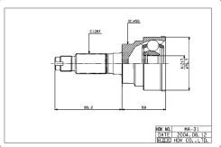 ���� �������� /��� HDK Mazda Capella 626 1994- Cronos; MA-031; F03625600A 301994 G07622510A HDK Hdkma031RA MA031 ����