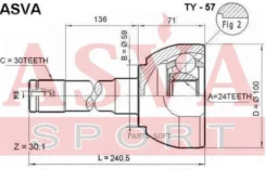 ���� �������� 24x59x30 ASVA TY-57 TY57 ����