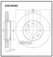 ���� ��������� ������������� �������� Mitsubishi Galant VIII 96-04 Lancer IX 00-13 Allied Nippon ���. adc0364v ADC0364V ����
