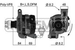 ��������� 120A 14V Ford C-Max 04-07 1.8,2.0/Focus ll 04- 2.0 Era ���. 210328 210328 ����