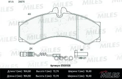 ������� ��������� Mercedes Sprinter (901-904) 95-06/VW LT 28-46 96-06 ���. /���. Ceramic Miles ���. e500126 E500126 ����