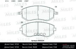 ������� ��������� Subaru Forester 01-/Impreza 01-/Legacy 98- �������� Ceramic Miles ���. e500224 E500224 ����