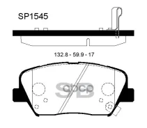 ������� ����. �������� Hi-Q KIA K9 Quoris 12- Sangsin brake ���. sp1545 SP1545 ����
