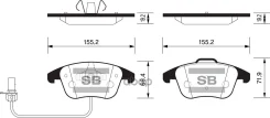 ������� ���. AUDI A4, A4 Allroad, A5 1.8-3.2 07= Sangsin brake ���. sp2144 SP2144 ����