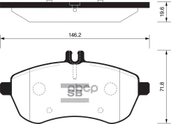 ������� Mercedes W204 07- Sangsin brake ���. sp2284 SP2284 ����