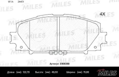 ������� ��������� �������� Toyota Prius 1.8 09-/Lexus CT 1.8 11- (ISO 9001) Ceramic Miles ���. e500358 E500358 ����
