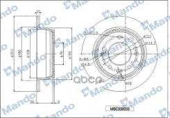 ���� ��������� ������ ��� 262*10*61 1 Hyundai Mando ���. mbc030033 MBC030033 ����