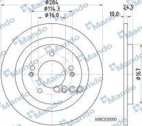 ���� ��������� ������ ��� 284*10*24 9 Hyundai (� ����� ���! ) Mando ���. mbc030050 MBC030050 ����