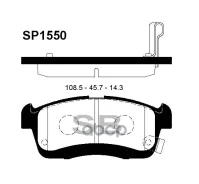 ������� ����. �������� Hi-Q Toyota Passo 04- (AN-683WK) Sangsin brake ���. sp1550 SP1550 ����