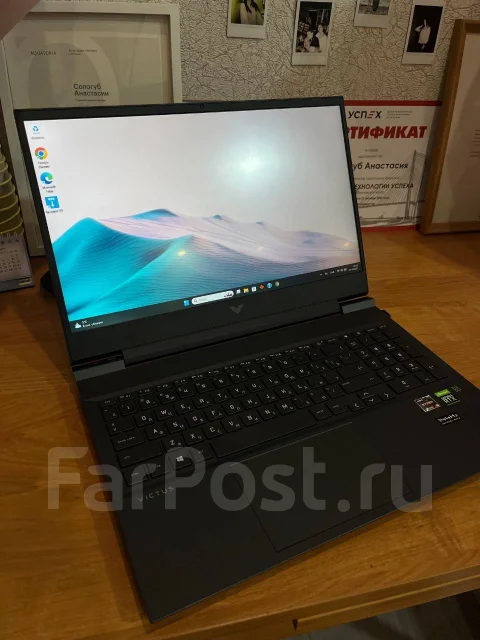 HP Victus. 16.1", 3,3����, ��� 16 ��, ���� 512���, WiFi: 1, Bluetooth: 1, ����������� �� 10��. ����