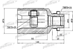 ���� �����.26X41X29 Mitsubishi Outlander CU 02-06 Patron ���. PCV1758 PCV1758 ����