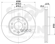 ���� ���������, �������� Opel Astra G, H 98, Zafira A, B 99, Opel Meriva A, B 03 Tyren ���. TYR1016531 TYR1016531 ����