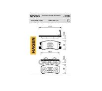 ������� ����. �������� Hagen Mitsubishi Endeavor 04- R (D868) Sangsin brake ���. gp2076 GP2076 ����