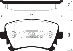 ������� ����. �������� Hi-Q AUDI A4 05-06 R (D1018) Sangsin brake ���. sp2112-r SP2112R ����