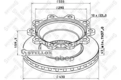 ���� ��������� 430/290�45/159.5 10n-335- Stellox ���. 8500809SX 8500809SX ����