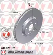 ���� ��������� ! �����. 316x28/52-5x108 Ford Galaxy/S-Max 06, Volvo S60/S80/V60/V70/XC 610371120 610371120 ����