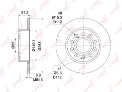 ���� ��������� ��������������� (253x10) | ��� | LYNXauto BN-1195 BN1195 ����