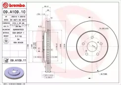 ���� ��������� ��������! � ��������� Lexus RX300/RX350/RX400h 3.0-3.5 03 Brembo 09A10911 09. A109.11 09A10911 ����