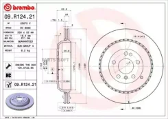 ���� ��������� (�����) Mercedes-Benz M-Class 05-11 / GL-Class 06-12 Brembo 09. R124.21, ������ 09R12421 ����