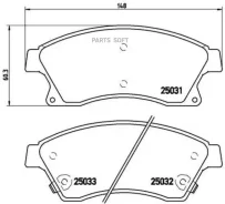������� ��������� �������� Chevrolet: AVEO 11-, Cruze 09- OPEL: Astra GTC J 11-, Astra J 09-, Astra J Sports Tourer 10-, Astra J 12- Brembo P59076 P59...