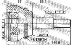 ���� �������� 26x61x30 | ����� ����/��� | Febest 0110GGL15A48 0110GGL15A48 ����