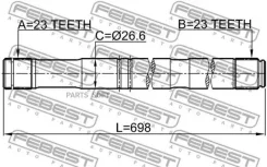 ������� ������ 23X698X23 Febest 0112ZZT251RH 0112ZZT251RH ����