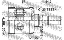 ���� ���������� 22X35X25 Febest 1211Accat 1211ACCAT ����