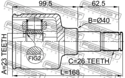 ���� ���������� ����� �-��! 23x40x26 Ford Focus 08-11 Febest 2111CB420LH 2111CB420LH ����