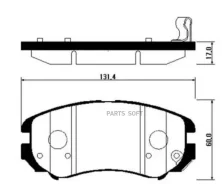 ������� ��������� �������� ������ Hyundai: Sonata 01-09, Tucson 04-09, Tiburon 04-08 KIA: Magentis 03-09, Magentis 01-09, Sportage 04-09 HSB HP0009 HP...