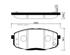 ������� ��������� �������� ������ Hyundai: I30 07-09 KIA: CEED 07-09, Forte 08-10, Carens 02-06 HSB HP0040 HP0040 ����