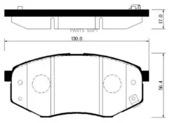 ������� ��������� �������� ������ Hyundai: Sonata (YF) (15) 10-, Tucson IX35 (15) 10- KIA: Sportage R 2WD 10- HSB HP0041 HP0041 ����