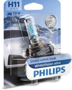 ����� ����������� ��������� ����� H11 PGJ19-2 4200K White Vision Ultra 12V 55W ������� 1 �� Philips 12362WVUB1 12362WVUB1 ����