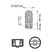 ����� ����������� ���������� WY5W W2.1x9.5d Vision 12V 5W ������ 10 �� (���� �� �����) Philips 12396NACP 12396NACP ����