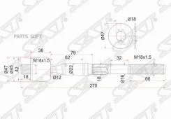 ������� ���� Toyota Corolla (E150, E180) 06-19 / Aurion 06-12 SAT ST-45503-29425 ST4550329425 ����