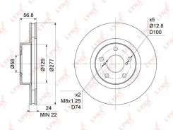 ���� ��������� Lynxauto BN1127 ������������� 277x24 BN1127 ����