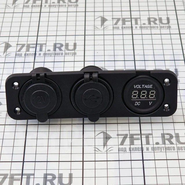 ��������� �������� � 8-32� � 2 USB ������� � �������� 12�, Osculati 14.517.43 ����