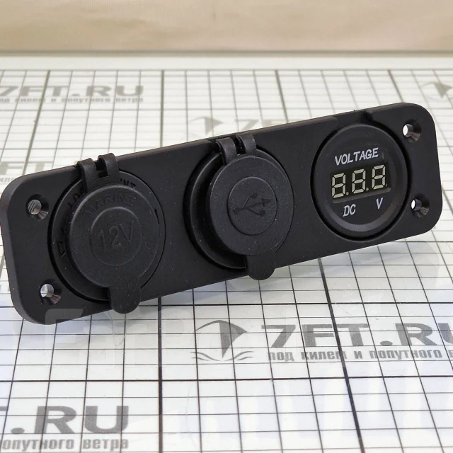 ��������� �������� � 8-32� � 2 USB ������� � �������� 12�, Osculati 14.517.43 ����