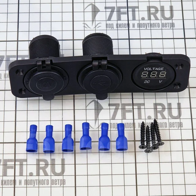 ��������� �������� � 8-32� � 2 USB ������� � �������� 12�, Osculati 14.517.43 ����