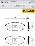 ������� ��������� ��������, �������� Hagen Sangsin Brake GP1374 GP1374 ����