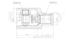 ���� ���������� Renault Duster 11-, Dacia Duster II 10- (����/����) CVJ30124 ����