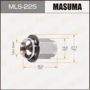 ����� Masuma 12x1.5��, L=35.2��, ��� ����=19��, ��������, � ������ D=27,7�� / Honda MLS225 ����