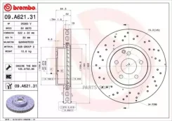���� ��������� �������� Mercedes-BENZ (BBDC) C-Class (W204) 01/08-12/14 / Mercedes-BENZ (BBDC) E-CLA Brembo 09A62131 09A62131 ����