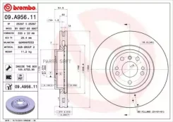 ���� ��������� ������, MB: M-Class 11- Brembo 09. A956.11 09A95611 ����