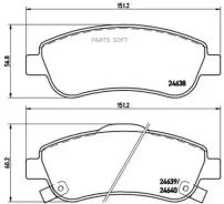 ������� ��������� �������� ������, Honda: CR-V III 2.0 i 4WD/2.2 i-CTDi 4WD/2.2 i-DTEC 4WD/2.4/2.4 i-VTEC 4WD 06- Brembo P28045 P28045 ����