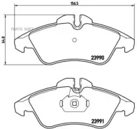 ������� ��������� �������� �������� Dodge Sprinter 2500 Standard Cargo Van (VA) 09/92-12/06 / Merced Brembo P50080 P50080 ����