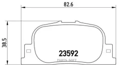 ������� ��������� �������� ������ BYD F3 Saloon 03/05- / BYD F3R Hatchback 04/07- / BYD G3 Saloon Brembo P83063 P83063 ����