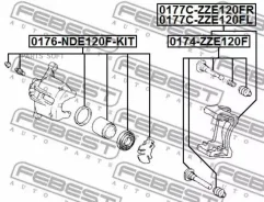 ������� �������� ���������� ��������� ����������� D57.2 Febest 0176NDE120FKIT 0176NDE120FKIT ����